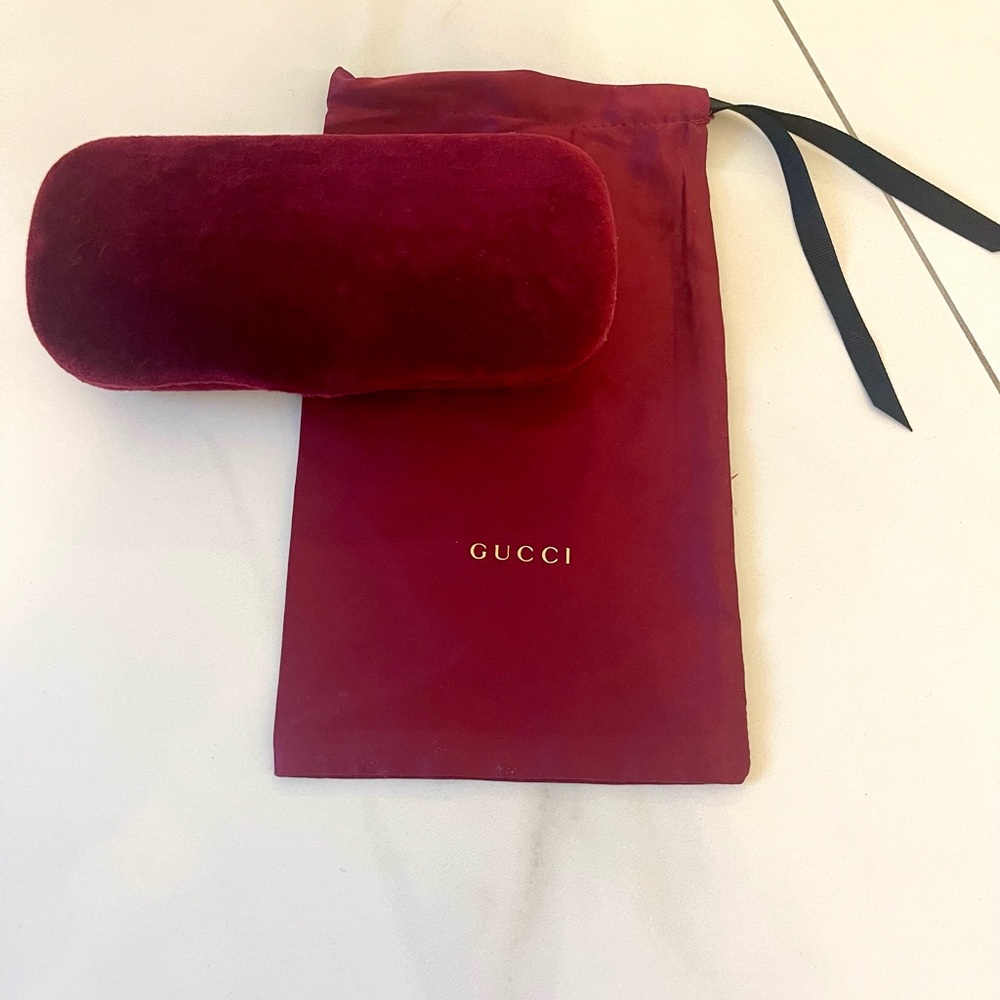 Gucci Red Velvet sunglass case